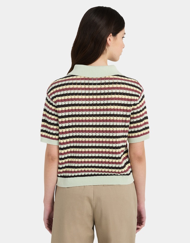 Element - Womens Crochet Stripes Polo Shirt