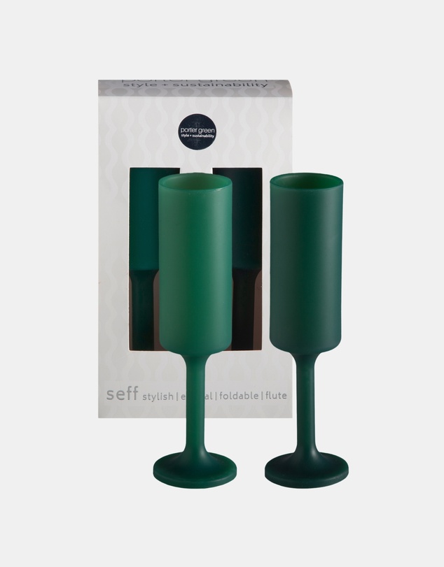 porter green - seff | silicone unbreakable champagne flutes