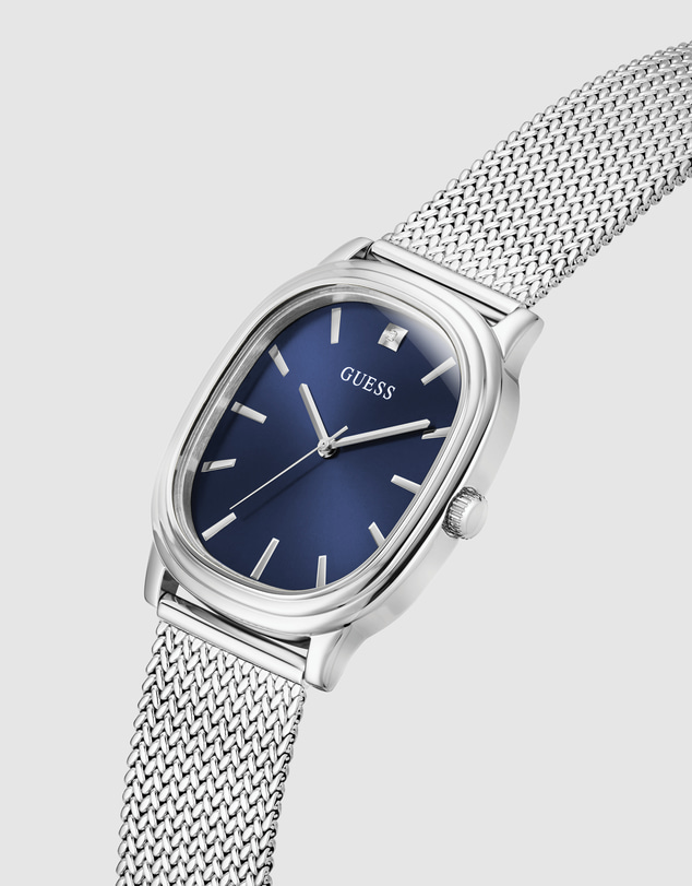 GUESS - GUESS Mens Silver-Tone Analogue Watch