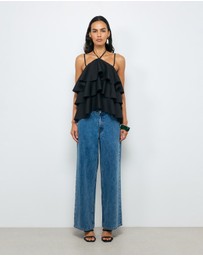 AERE - Giselle Tiered Halter Top