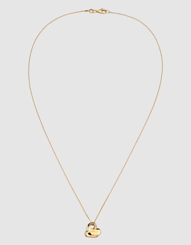 Elli Jewelry - Organic Heart Necklace in Gold-Plated 925 Silver