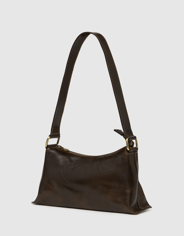 Florence - The Laura Chocolate Leather Shoulder Bag