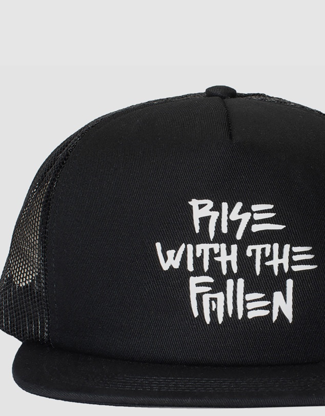 Fallen Footwear - Fallen Footwear Rwtf Cotton Twill Hat Flat Visor Printed Logo - Black