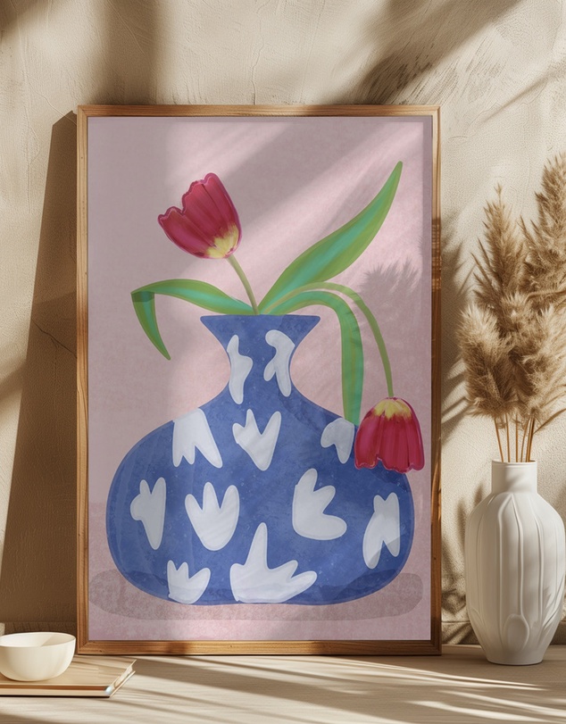Olive et Oriel - Tulpe In Vase by Raissa Oltmanns Art Print