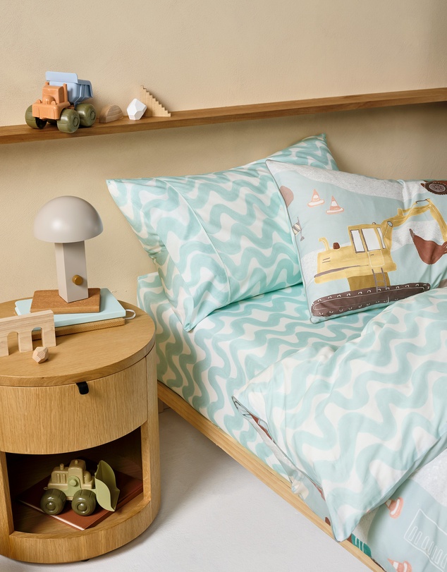 Linen House Kids - Wiggle Wiggle Fitted Sheet + Pillowcase Set