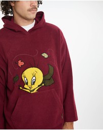 Vintage by The Real Deal - Pre Loved - Vintage Looney Tunes Tweety Bird Hooded Fleece Sweatshirt