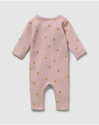 Wilson & Frenchy - Organic Waffle Ruffle Zipsuit - Babies