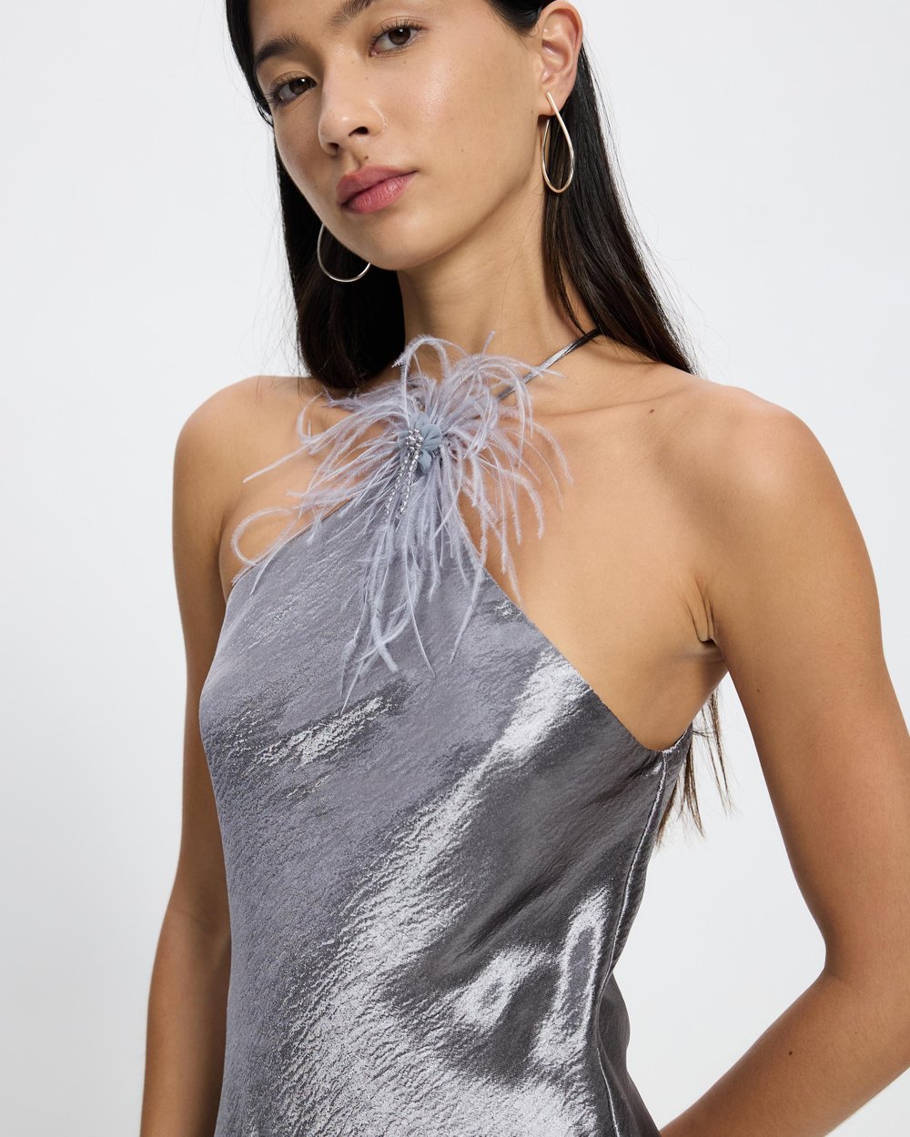 Halterneck Satin Mesh Maxi Dress by Jaded London Online | THE ICONIC |  Australia