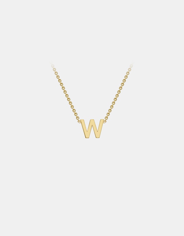 Zoe Olivia - 9K Gold Initial W Necklace