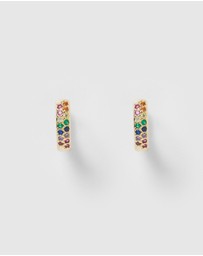 Izoa - Rainbow Huggie Earrings