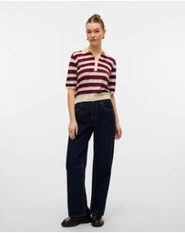 Vero Moda - Sikita Stripe Polo Knit