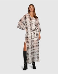 Belle & Bloom - Heart On Fire Snake Print Kaftan