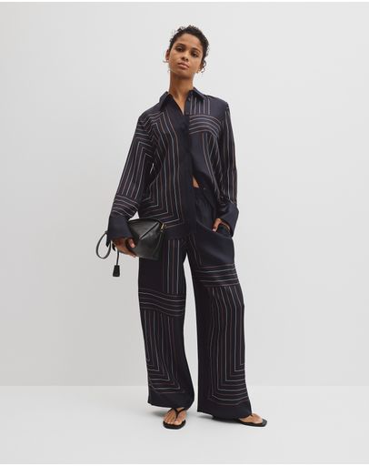 Navy Block Stripe