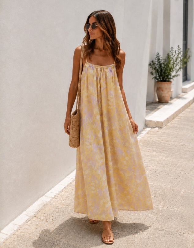 Esther & Co - Noémie Dress - Lavender Lemon