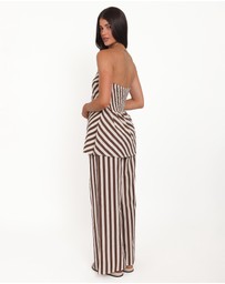 Petal & Pup - Kim Pant Set - Brown Stripe