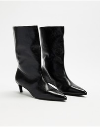 AERE - Nara Leather Heeled Boots