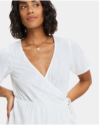 Roxy - Womens Zenit Wrap Solid Mini Dress