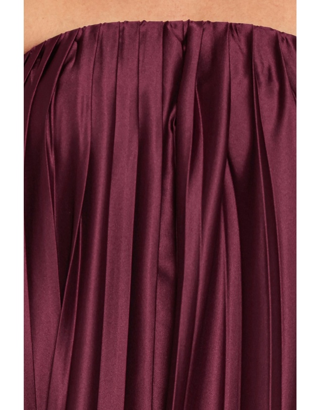 Petal & Pup - Nalania Strapless Maxi Dress - Sangria Red