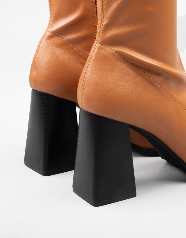 RAID - Whisper Block heeled ankle boots in tan