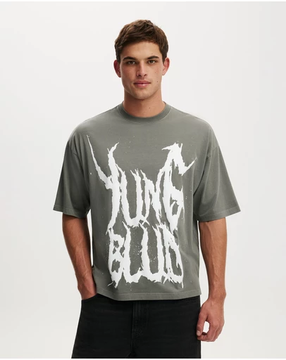 Cotton On - Cropped Fit Music T-Shirt