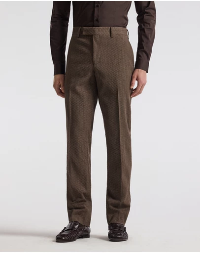 Calibre - Slim Micro Jacquard Wool Pant Mocha