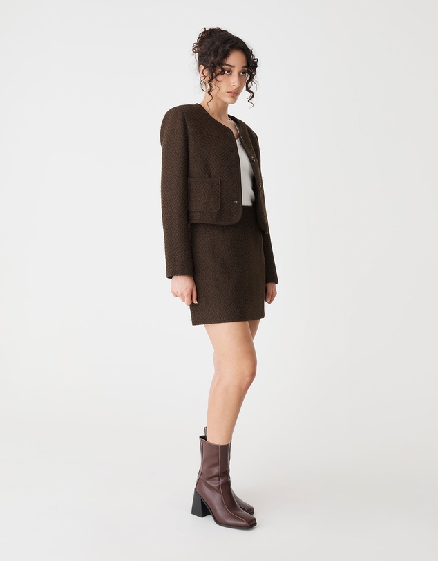 Forcast - Aubery Tweed Mini Skirt