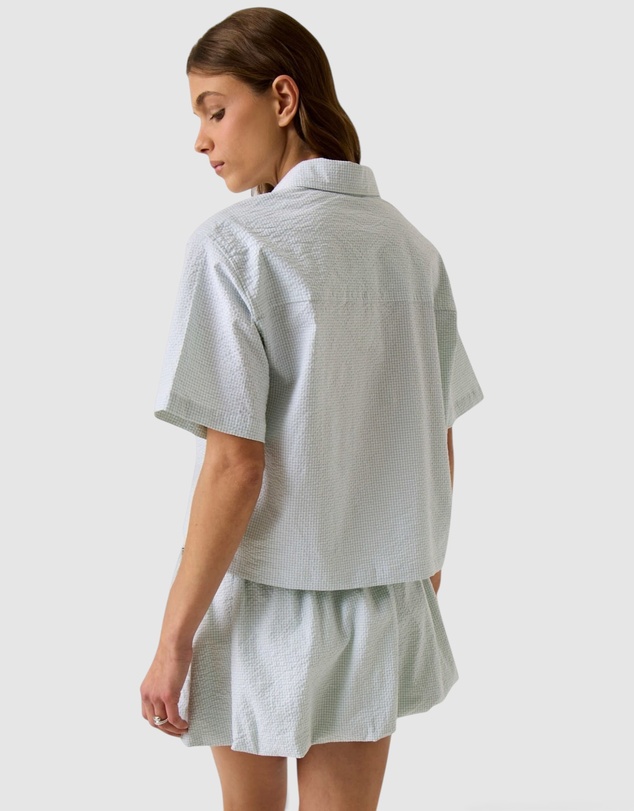 GUESS Jeans - GUESS JEANS Short Sleeve Gingham Boxy Shirt