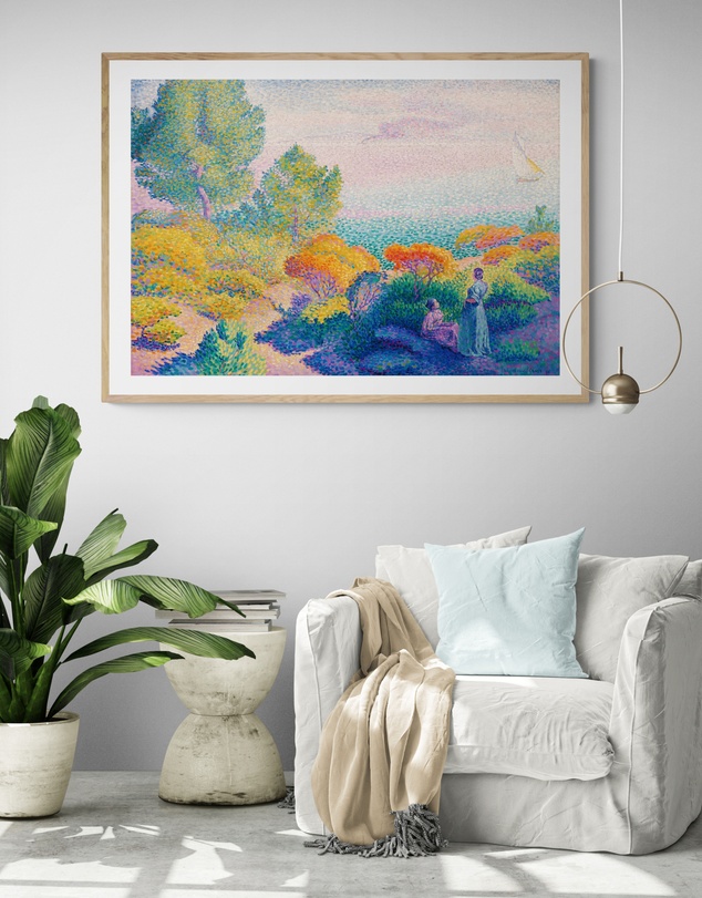 Inka Arthouse - Two Women by the Shore by Henri-Edmond Cross Art Print