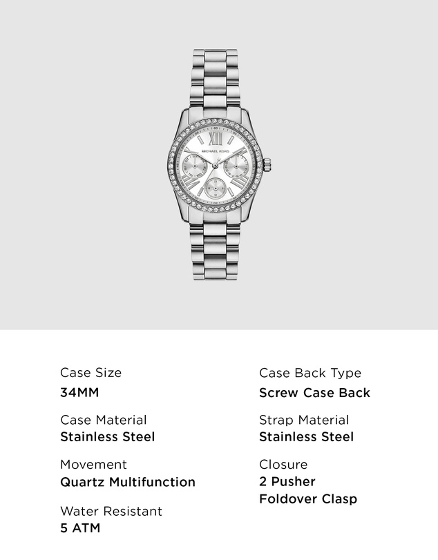 Michael Kors - Lexington Silver Chronograph Watch