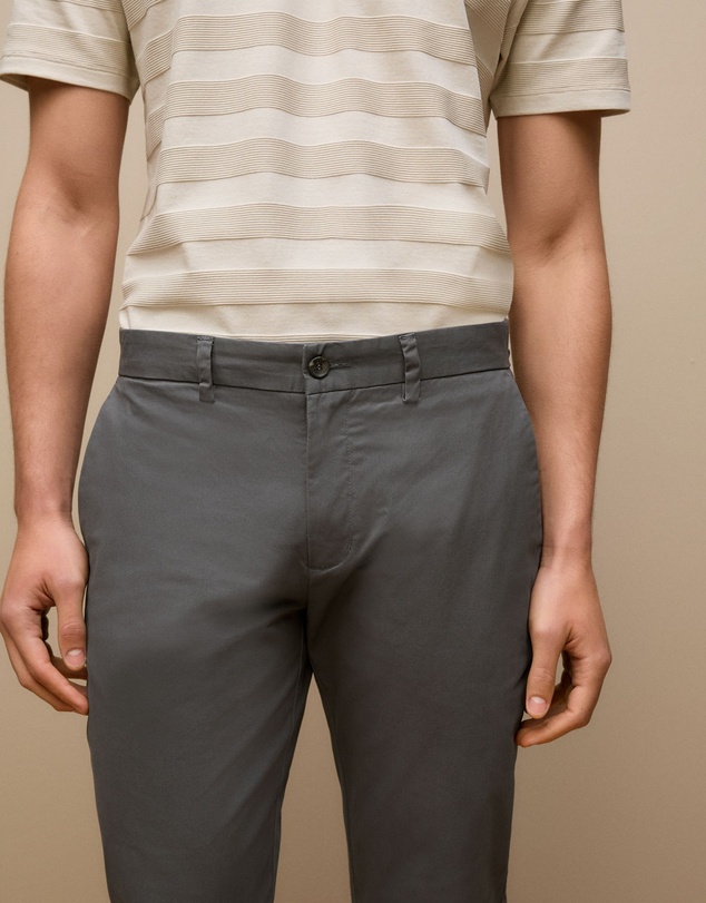 Trenery - Regular Fit Chino Pant in Charcoal