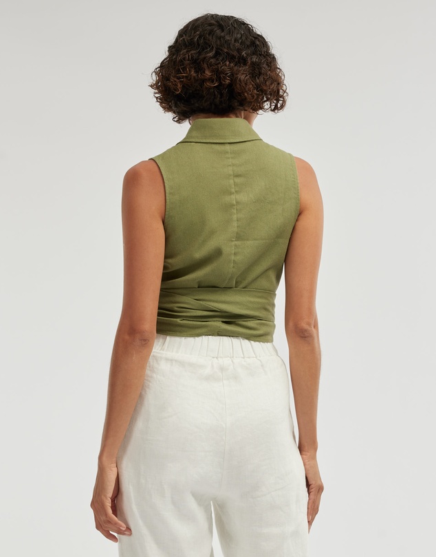 Amelius - Naomi Wrap Crop Shirt
