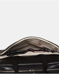 Republic of Florence - Pretoria Black Leather Laptop Briefcase