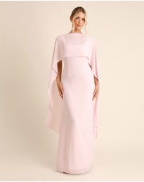 Six Stories - Square Neck Chiffon Bridesmaid Dress with Neck Scarf