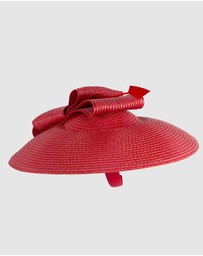 Max Alexander - Saucer Red Racing Fascinator Hat