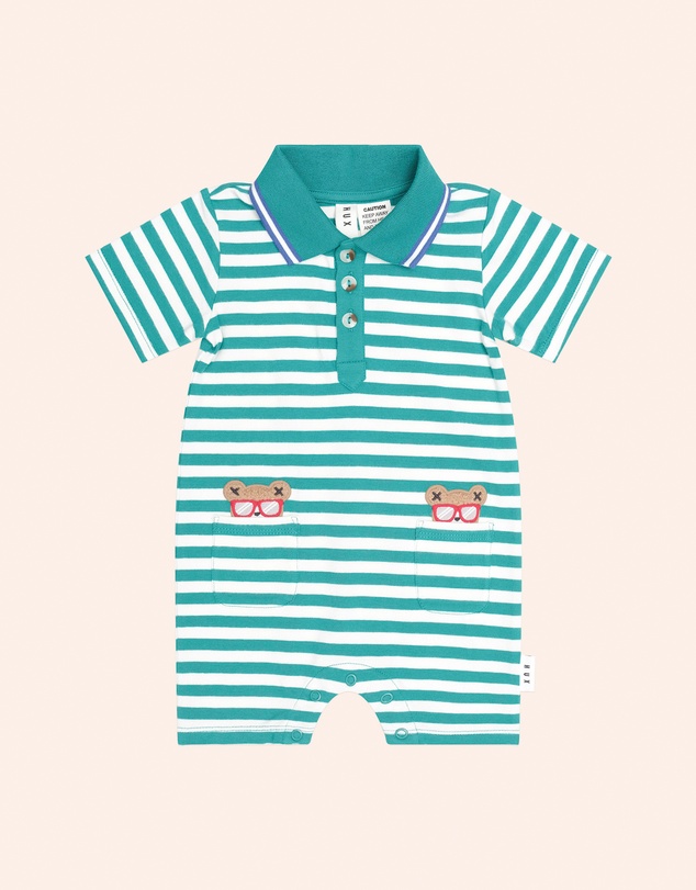 Huxbaby - Stripe Vacay Hux Romper - Babies