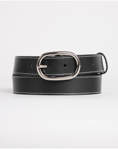 David Lawrence - Jagger Leather Contrast Belt