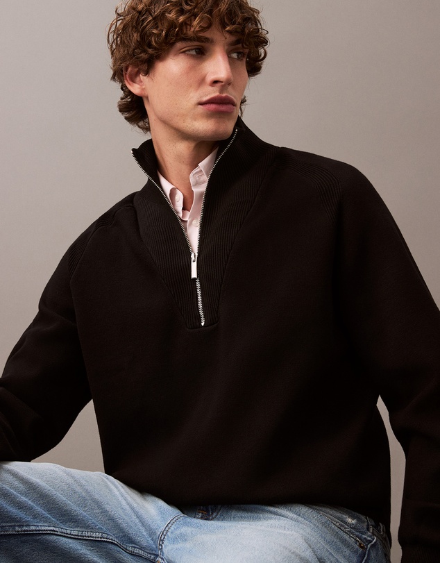 Calvin Klein - Tech Knit Quarter Zip Jumper
