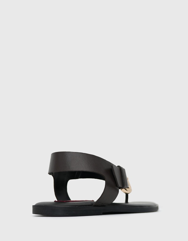 Betts - Titan Leather Buckled Strap Thong Sandals