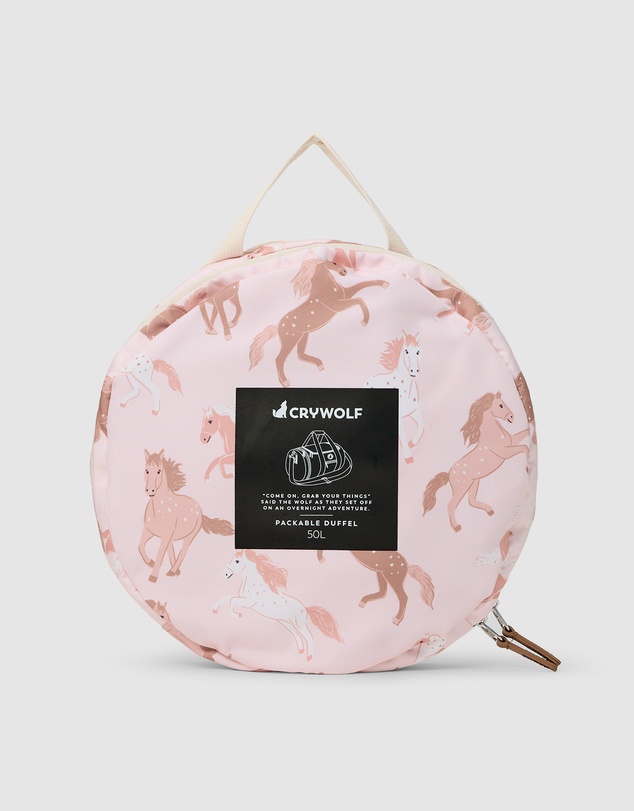 Crywolf - PACKABLE DUFFEL Blush Ponies