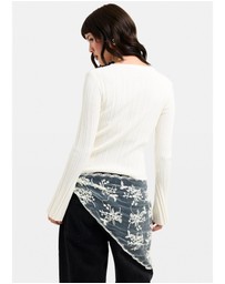 Subtitled - Holland Boat Neck Long Sleeve Knit Top