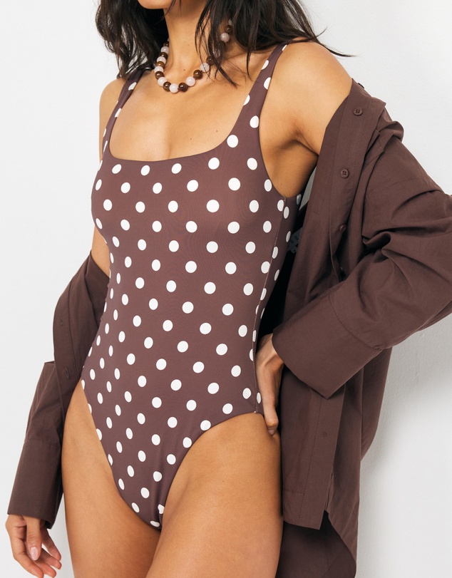 AERE - Margaux Square Neck Swimsuit
