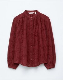 & Other Stories - Voluminous Floral-Applique Blouse
