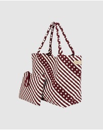 Chuchka - Woven Neoprene Coco Large Tote Maroon