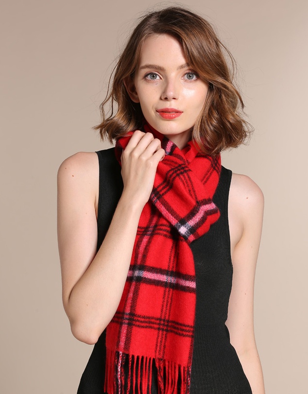 Ozwear Connection Uggs - Ugg 100% Australian Merino Wool Reversible Scarf Red