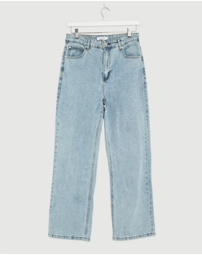 Revibe - Repaired AERE High Rise Stretch Straight Jeans - AU 12