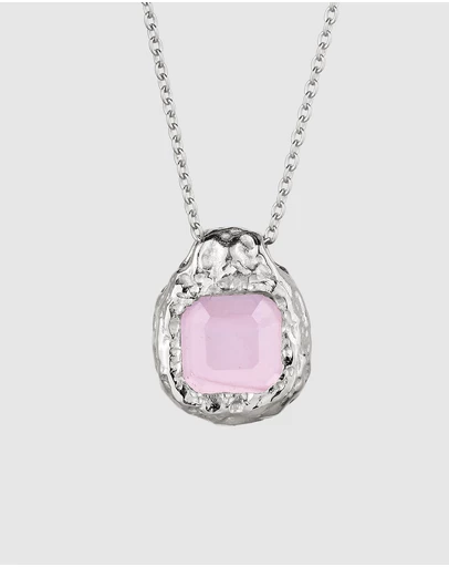 Haze & Glory - ICONIC EXCLUSIVE - Blush Pebble Necklace - Silver