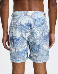 Camilla - Mid Length Boardshorts With Elastic Waist