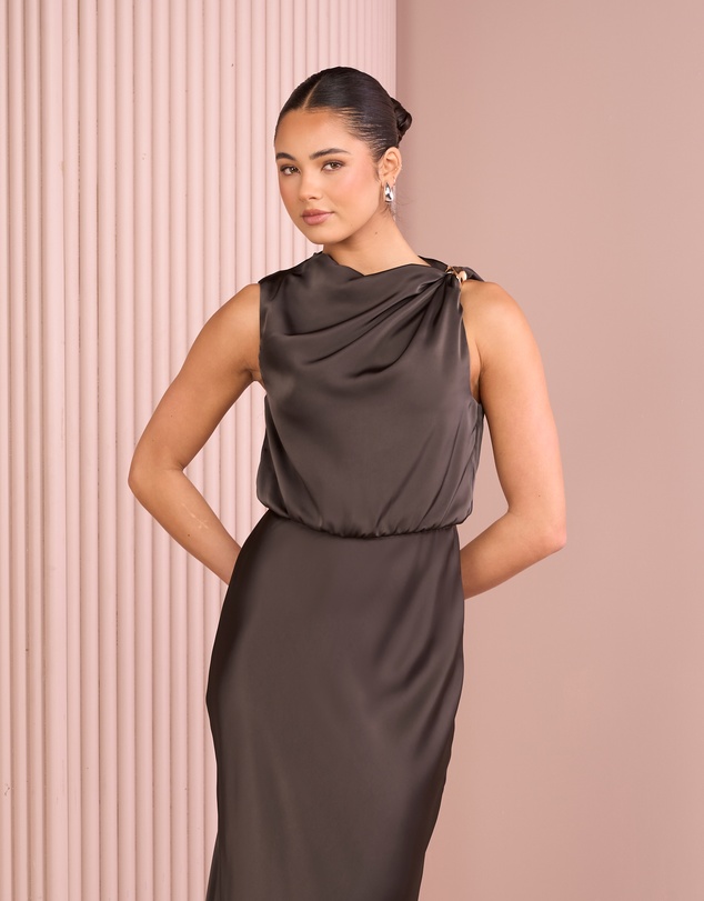 Azzurielle - Deedee Blouson Maxi Dress