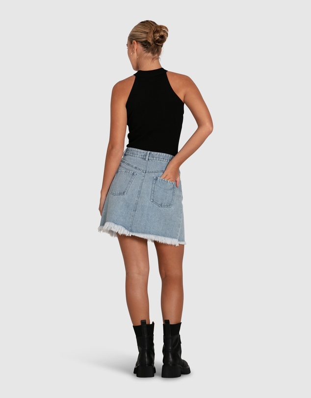 Belle & Bloom - Dance With Me Denim Mini Skirt