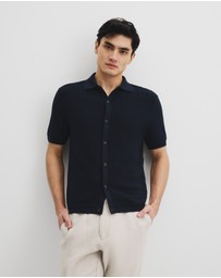 Country Road - Cotton Short Sleeve Textured Knit Shirt